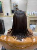 極艶縮毛矯正切りっぱなしスタイル