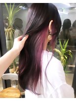 フラム 渋谷(flamme)&nbsp;◇カシスピンクのイヤリングカラー、インナーカラー◇