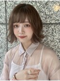 ゆるふわ　切りっぱなしボブ　エアリー