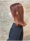 オレンジ×ピンク