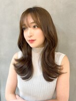 ロンド エスポワール 錦糸町(Lond espoir)&nbsp;〇韓国前髪くびれ巻きヨシンモリピンクベージュシースルーバング