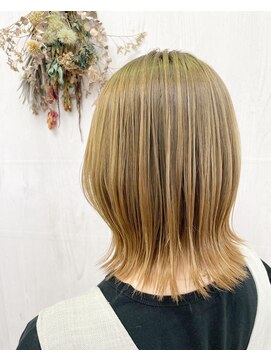 プランタン(Printemps) くびれ巻きベージュハイライトネオウルフフェイスレイヤー