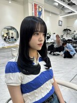 シェノン サントル(CHAINON CENTRE)&nbsp;レイヤーカット/デザインカラー/オリーブベージュ/ウェットヘア