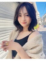 韓国ハッシュレイヤー小顔ミディアム
