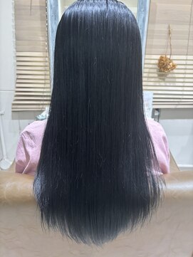 フレーム へアアンドトリートメント 天王寺北口店(FRAME) 艶々ブルーブラックカラー