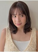 レイヤーカット/顔まわり/こなれミディ/イメチェン/くびれヘア