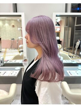 リー 梅田(Lee) ブリーチ2回/パープルカラー/色落ち最強カラー