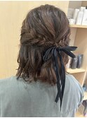 ハーフアップアレンジ
