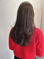 キャンバス バイ ネオリーブ 横浜西口(Canvas by neo.)&nbsp;ロングレイヤー ブリーチなしオリーブグレージュ 艶髪 顔周り