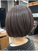 ショートボブ/ラベンダーアッシュカラー