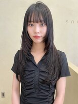 【snuw mina】レイヤーカット/顔周りカット/透明感カラー/伏見