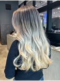 ロング顔周りレイヤー韓国ヘア美髪_ba551342