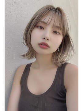 ラナ 新宿(lana) ボブ/ハイトーン/ミルクティー/【lana hair新宿】