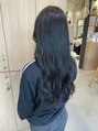 リエットヘアー 杢左店(Lie-et. hair) ロング/32mmゆる巻/イルミナカラー/ブルーブラック