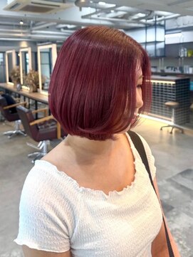 パーク(PARK) <3 ボブ×チェリーレッド 町田 髪質改善