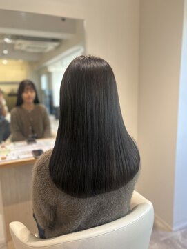 ソイクフ 四条大宮店(SOY-KUFU) 20代30代40代◎似合わせオリーブグレーロング艶重めスタイル