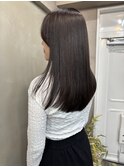 くびれヘア/暗めカラー/アプリコットオレンジ/縮毛矯正