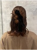 ヘアアレンジ/ヘアセット/ハーフアップ/お呼ばれヘア/結婚式