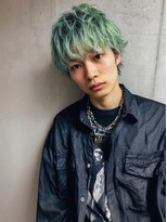 ネハス 名古屋栄店(nehus.) MEN’S HAIR/サーフカール/刈り上げセンターパート/ブリーチ