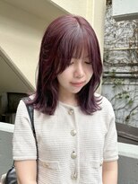 ラミエ バイ メルト 吉祥寺(lamie by melt) 小川/ブリーチなしwカラーミディアムレイヤーピンクラベンダー