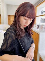 テトヘアー(teto hair) ロングヘア ワイドバング ブリーチ無しダブルカラー 暖色系