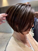 ナチュラル ヘアーデザイニング(Natural hair designing)&nbsp;前下がりショートボブ/レイヤーカット/くびれシルエット/美髪