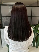 アンニュ(annuy) 髪質改善 ダークブラウン 艶髪 顔周りカット レイヤーカット