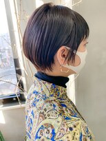 テトヘアー(teto hair) マッシュショート、アッシュブラウン、ワイドバング、シースルー