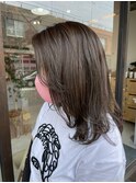 透明感たっぷりなハイライトベージュカラー