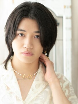 モッズヘアー メン 戸田公園店(mod's hair men) アッシュブラックでナチュラルなミディアムウルフe戸田公園