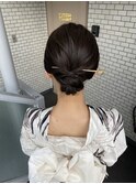 アップヘア　浴衣ヘア　シニヨン　参列ヘア