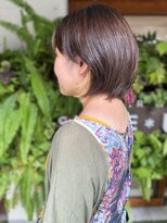 スクエアウーノ 博多(SQUARE＊UNO HAKATA)&nbsp;丸みボブ　インナーカラー　ベージュカラー　20代30代40代