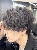 渋谷センターパート緩めツイストスパイラルパーマフェザーパーマ