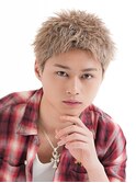 スパイキーショート/メンズパーマ/メンズショート/ブリーチ