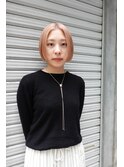 ホワイトピンクベージュボブ