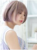 ■モードプラチナグレージュ前下がりボブ52-2越谷10代20代30代