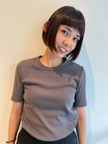 フォークロア 本店(Folk Lore)&nbsp;酸性ストレートで自然なストレート/切りっぱなしボブで大人ヘア