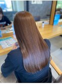 くびれヘア/アプリコットオレンジ/夏のヘアアレンジ/佐倉