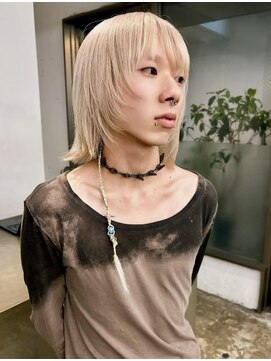 レコ 渋谷(LECO) ミルクティーホワイトベージュメンズヘア