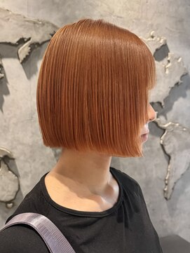 ガーデントウキョウ(GARDEN Tokyo) ボブ/ケアブリーチダブルカラー/オレンジベージュ