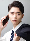 【ビジネスヘア】リバースショート黒髪ツーブロック刈り上げ