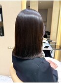 縮毛矯正/切りっぱなしロブカット