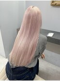 ケアブリーチベージュで柔らか質感ダブルカラーパープルで透明感