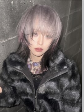 サイ(sai) xカット//ホワイトグレージュ/レイヤーカット/チェリーブラウン