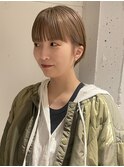 ハイトーンショート/ショート/艶ショート/艶カラー/ベージュ
