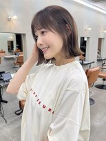 ガーデン 渋谷(GARDEN)&nbsp;小顔外ハネボブダークアッシュ大人ガーリー似合わせカット