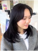 ミディレイヤー/レイヤー/ミディアム/顔周りレイヤー/20代30代