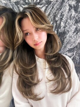 シオン(shion) バレイヤージュ×レイヤーロング_F1766