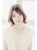 透け感バングの外ハネボブ◎30代40代50代60代