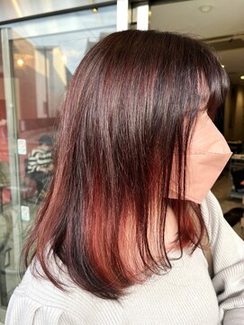 テトテ 門戸厄神店(tetote) 【tetote本田のサロンスタイル】＃透明感カラー＃レッド